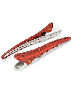 Зажимы Y.S. Park Shark Clip Red, комплект 8 штук, красные, длина- 10 см, аллюминий