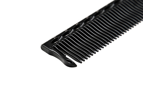 Расчёска для стрижки Y.S. park G20  soft carbon, с линейкой, 20 см ,чёрная