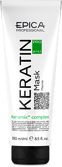 EPICA Professional Keratin PRO Маска для реконструкции и глубокого восстановления волос, 250 мл.