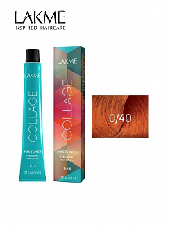Краска для волос Lakme Collage new 0/40, оранжевый микстон, 60 мл