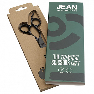 Ножницы филировочные Olivia Garden Jean ID2200 , для левшей, черные, длина полотна- 6,35