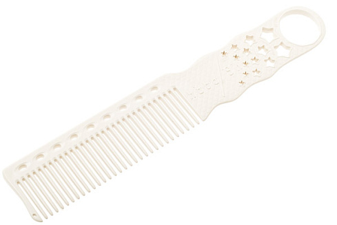 Расчёска для стрижки под машинку Y.s.park 280 white, белая, 19.5 см, для коротких стрижек