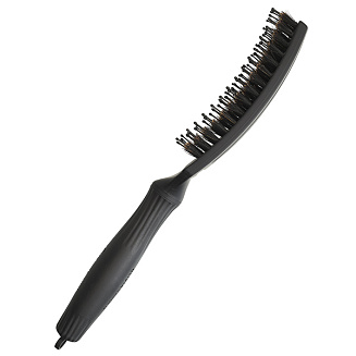 Расчёска- щетка для волос Olivia Garden  Fingerbrush Id1729, Care Iconic BoarNylon Full, черная, размер- M