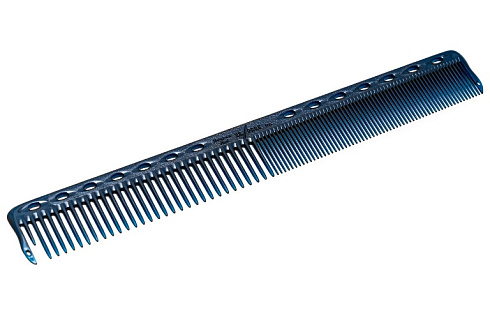 Расческа для стрижки с тонким обушком Y.S.park s339 blue, синяя, 17.5 см