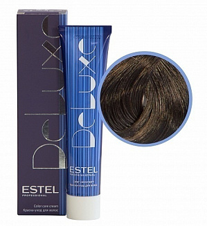 Estel Professional 6/77 краска-уход  Deluxe, темно-русый коричневый интенсивный 60 мл