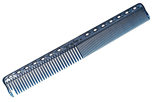 Расческа для стрижки с тонким обушком Y.S.park s339 blue, синяя, 17.5 см