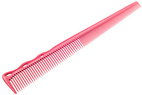 Расчёска для стрижки Y.s.park 234 pink, розовая, гибкая, для коротких стрижек, усов и бороды, 18.7 см
