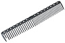 Расчёска для стрижки Y.s.park 338 carbon, черная, 18.5 см, карбон, редкие зубцы