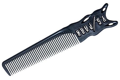 Расчёска для стрижки с ручкой  Y.s.park 209 flex carbon, черная, 20.5 см