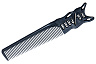 Расчёска для стрижки с ручкой  Y.s.park 209 flex carbon, черная, 20.5 см