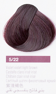 Краска для волос Lakme Collage new 5/22, светлый шатен фиолетовый яркий, 60 мл