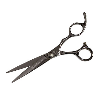 Ножницы для стрижки волос Katachi Black Daisy K30365,прямые, черные, длина полотна- 6.5