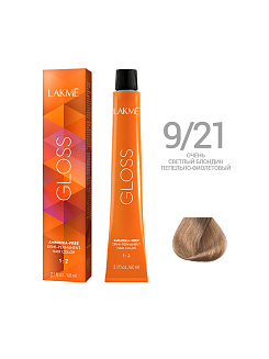 9/21 Очень светлый блондин пепельно-фиолетовый GLOSS 60 мл  GLOSS 60 мл