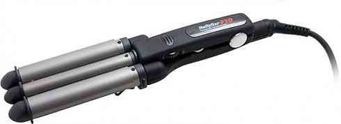 Плойка тройная BaByliss Pro титан + турмалин (22, 19, 22 мм) для создания волн