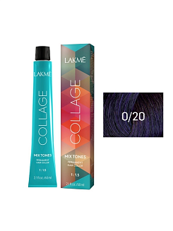 Краска для волос Lakme Collage new 0/20, фиолетовый микстон, 60 мл