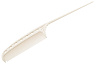 Расчёска с пластиковым хвостиком Y.s.park 113 white, частые зубцы,  суперкороткая,  17.5 см,  белая