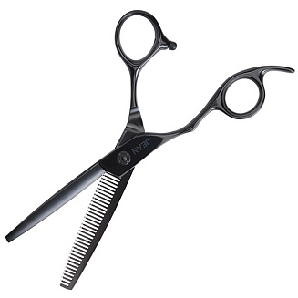 Ножницы филировочные Olivia Garden Jean ID2200 , для левшей, черные, длина полотна- 6,35