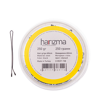Невидимки  Harizma h10537-15B, прямые, черные, длина- 60мм, 250 гр