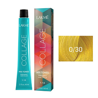 Краска для волос Lakme Collage new 0/30, золотистый микстон, 60 мл