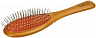 Щетка для волос деревянная большая, зубцы с шариком SIBEL