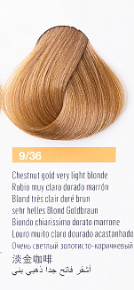 Краска для волос Lakme Chroma 9/36, светлый блондин золотисто-коричневый, безаммиачная, перманентная, 60 мл