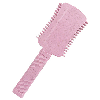 Щетка массажная Combo из экологичного пластика с добавлением соломенного волокна розовая