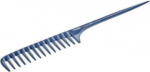 Расчёска-хвостик с редкими зубьями, синяя, Comair