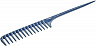 Расчёска-хвостик с редкими зубьями, синяя, Comair