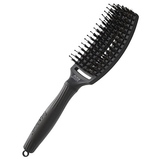 Расчёска- щетка для волос Olivia Garden  Fingerbrush Id1729, Care Iconic BoarNylon Full, черная, размер- M