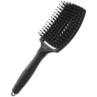 Расчёска- щетка для волос Olivia Garden  Fingerbrush Id1731, Care Iconic BoarNylon Full, черная, размер- L