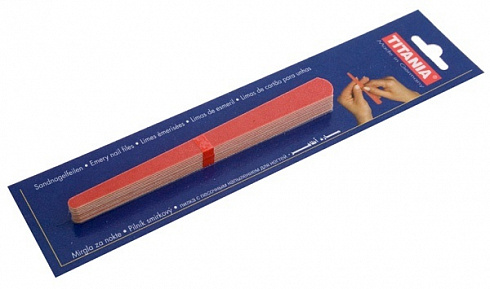 Пилка для ногтей песочная 15 см 10 шт TITANIA