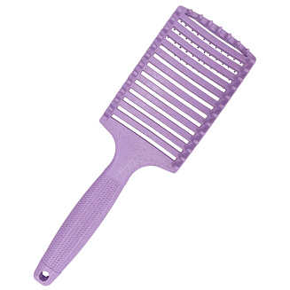 Щетка массажная Nylon широкая из экологичного пластика с добавлением соломенного волокна фиолетовая