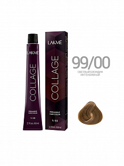 Краска для волос Lakme Collage new 99/00, светлый блондин интенсивный, 60 мл