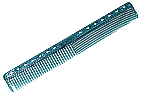 Расческа для стрижки с тонким обушком Y.S.park s339 green, зеленая, 17.5 см