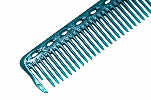 Расческа для стрижки с тонким обушком Y.S.park s339 green, зеленая, 17.5 см