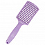 Щетка массажная Nylon широкая из экологичного пластика с добавлением соломенного волокна фиолетовая