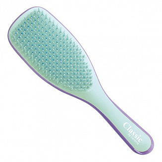 Щетка для волос массажная фиолетовая/зеленая