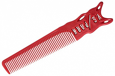 Расчёска для стрижки Y.s.park 209 red, красная, для барберов, 20 см