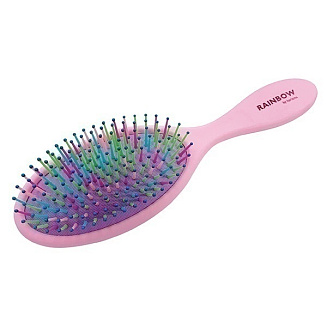 Щетка для волос Harizma Rainbow большая розовая
