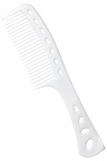Расчёска-гребень Y.s.park 601 white, для распределения краски и уходов по волосам, белая, 22.5 см