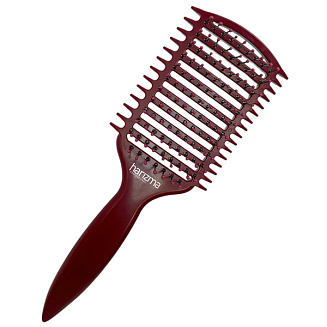 Щетка массажная Nylon 9 рядов бордовая