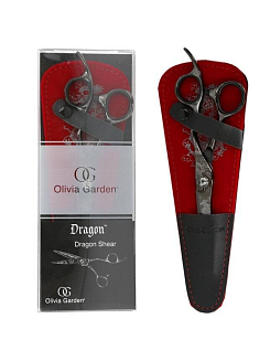 Ножницы для  стрижки Olivia Garden Dragon Sh-Dg1pc-Cr625, размер- 6.25, с титановым покрытием, черные