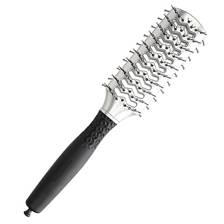 Щётка для волос тунельная ESSENTIAL STYLE DOUBLE TUNNEL Nylon/Double Silver