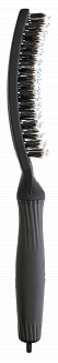 Расчёска Olivia Gargen Fingerbrush Care Iconic BoarNylon Black M, натуральной и ионизированной нейлоновой щетиной