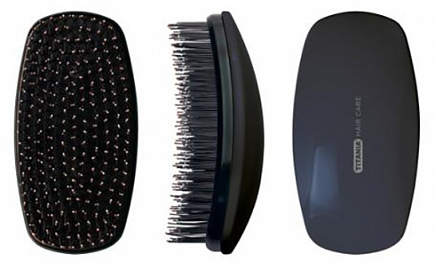 Щетка массажная Detangling Brush черная TITANIA