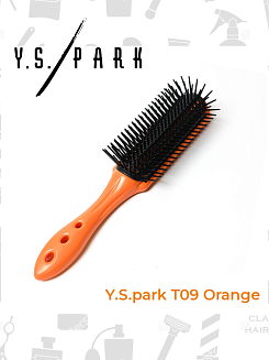 Расческа для укладки волос Y.s.park T09 Orange, Pro Straight Air Styler N9 orange, 9-тирядка, оранжевая, 23 см