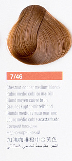 Краска для волос Lakme Chroma 7/46, средний блондин медно-коричневый, безаммиачная, перманентная, 60 мл