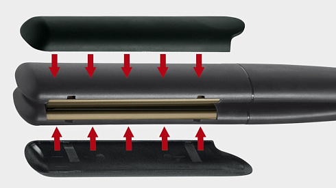 Щипцы для выпрямления волос Gamma Piu Keratin, арт.109, черные