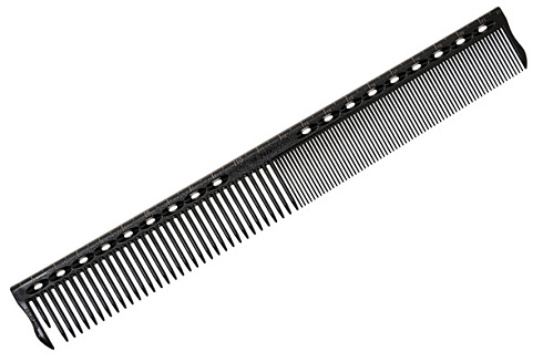 Расческа для стрижки Y.S.park G45 carbon, с линейкой, 22 см, черная