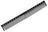 Расческа для стрижки Y.S.park G45 carbon, с линейкой, 22 см, черная